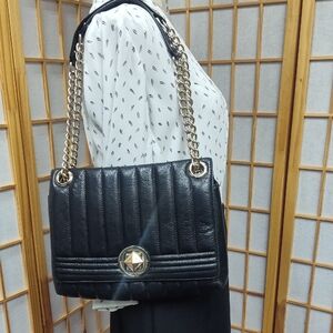 Kate Spade Elegant Black Chain Shoulder/Crossbody Quilted Leather Bag
